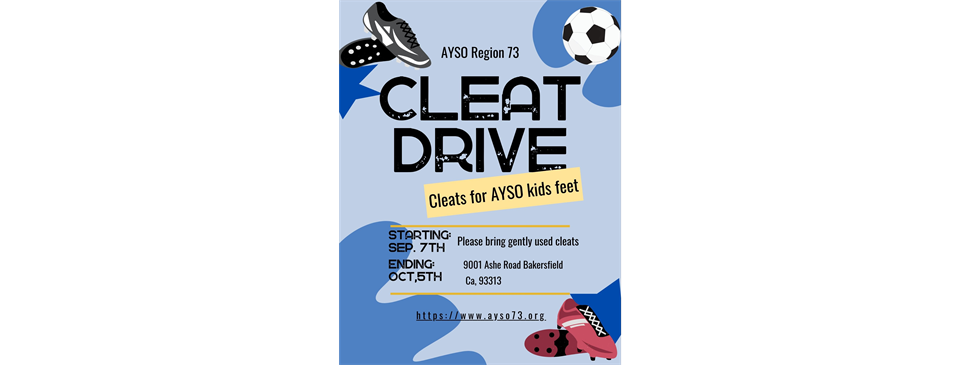 Cleat Drive 9/7-10/5